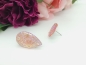 Preview: Glitzer Tropfen Ohrstecker Blüten rosa